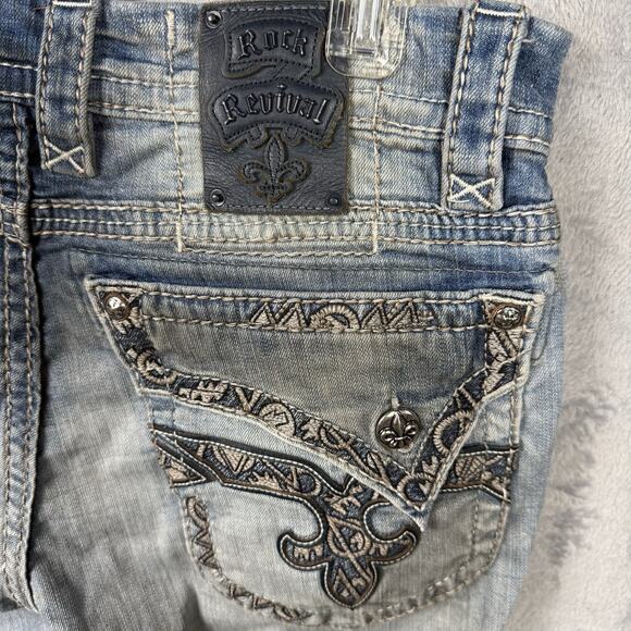 Rock Revival Men’s Jeans Jayshi Alt Straight 34 Distressed Grunge Skater Street - Picture 9 of 9